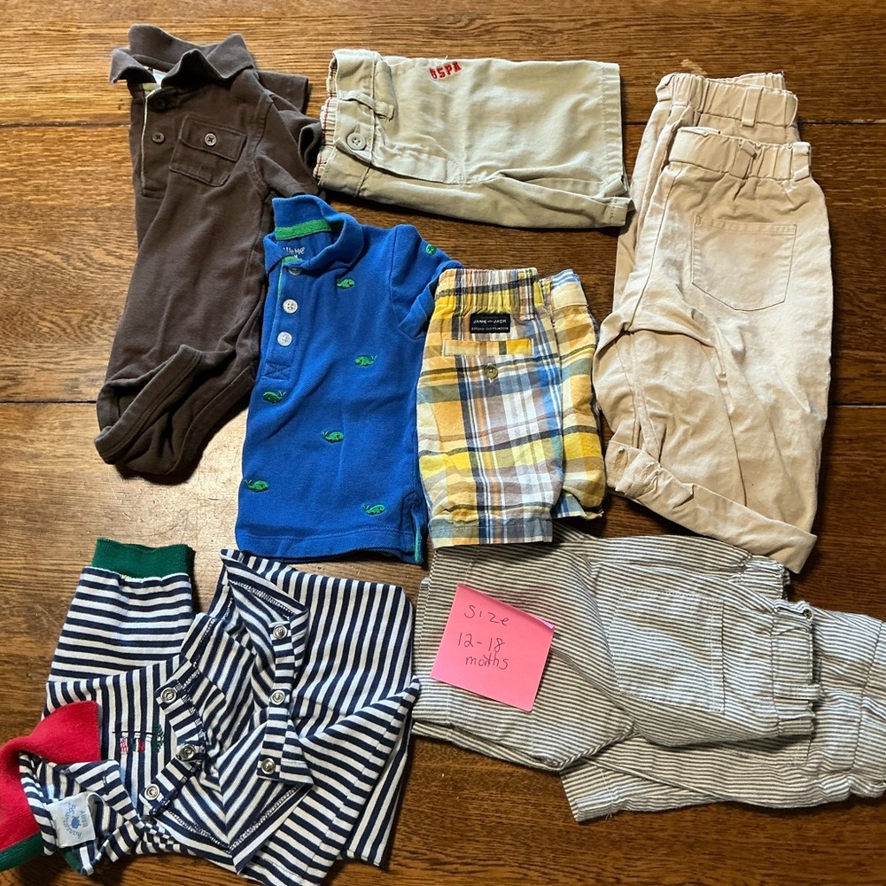 Baby Boy Clothing Bundle of 9 items size 12-18 Months